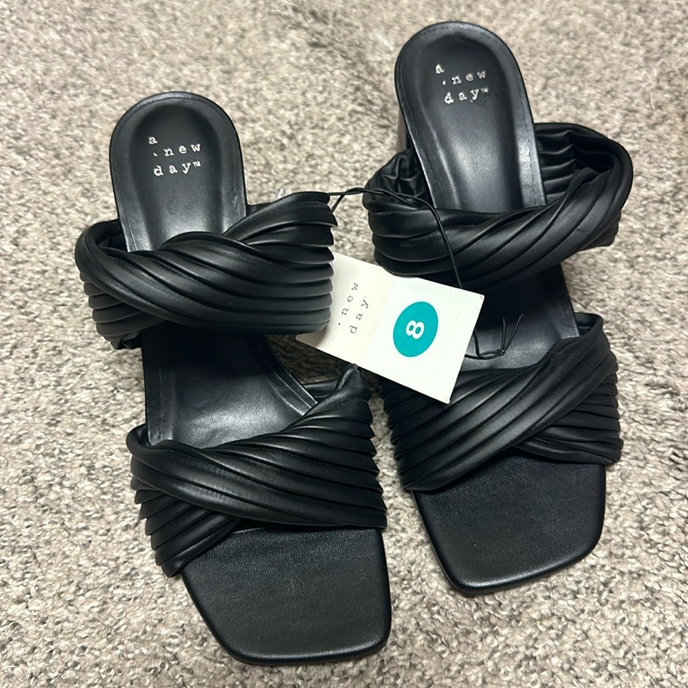 A NEW DAY black Jessa sandals
